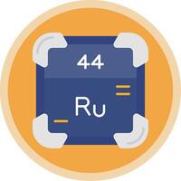 rutenio plano multi circulo icono vector