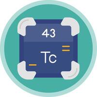 tecnecio plano multi circulo icono vector