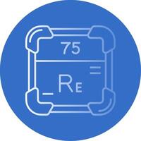 Rhenium Gradient Line Circle Icon vector