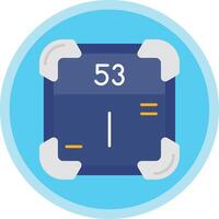 Iodine Flat Multi Circle Icon vector