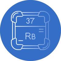 Rubidium Gradient Line Circle Icon vector