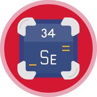 Selenium Flat Multi Circle Icon vector