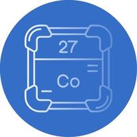 Cobalt Gradient Line Circle Icon vector