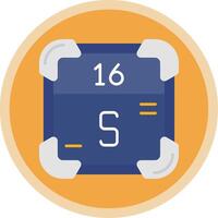 Sulfur Flat Multi Circle Icon vector