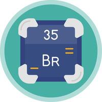 Bromine Flat Multi Circle Icon vector