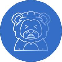 Anguish Gradient Line Circle Icon vector