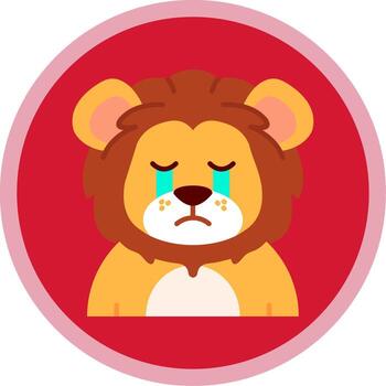 Cry Flat Multi Circle Icon vector