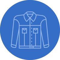 Jacket Gradient Line Circle Icon vector