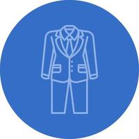 Suit Gradient Line Circle Icon vector