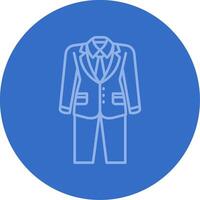 Suit Gradient Line Circle Icon vector