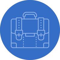 Suitcase Gradient Line Circle Icon vector