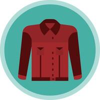 Jacket Flat Multi Circle Icon vector