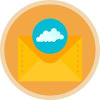 Cloud Flat Multi Circle Icon vector