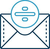 Divide Line Blue Two Color Icon vector