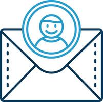 Profile Line Blue Two Color Icon vector