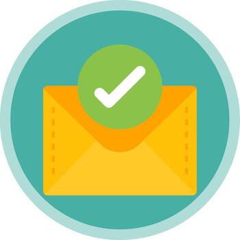 Correct Flat Multi Circle Icon vector