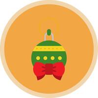 Bauble Flat Multi Circle Icon vector