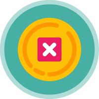 Delete Flat Multi Circle Icon vector