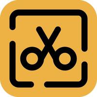 Scissor Skined Filled Icon vector