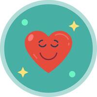 Relieved Flat Multi Circle Icon vector