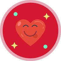 Tongue Flat Multi Circle Icon vector