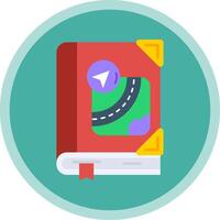 mapa plano multi circulo icono vector