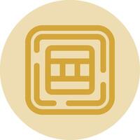 Layout Line Yellow Circle Icon vector