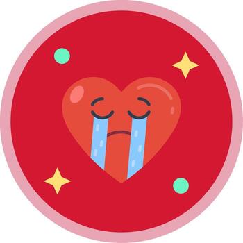 Cry Flat Multi Circle Icon vector