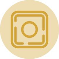 Dot Line Yellow Circle Icon vector