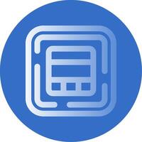 Layout Gradient Line Circle Icon vector