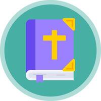 Biblia plano multi circulo icono vector