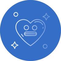 Shocked Gradient Line Circle Icon vector