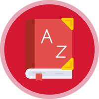 Dictionary Flat Multi Circle Icon vector