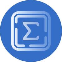 Summation Gradient Line Circle Icon vector