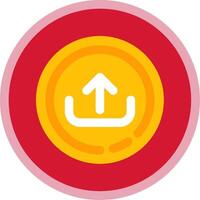 Upload Flat Multi Circle Icon vector