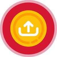 Upload Flat Multi Circle Icon vector