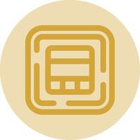 Layout Line Yellow Circle Icon vector