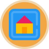 hogar plano multi circulo icono vector