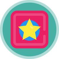 Star Flat Multi Circle Icon vector