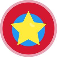 Star Flat Multi Circle Icon vector