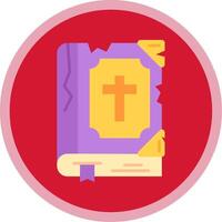 Biblia plano multi circulo icono vector