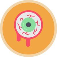Eyes Flat Multi Circle Icon vector