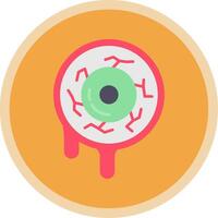 Eyes Flat Multi Circle Icon vector