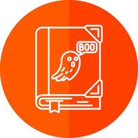 Spooky Line Red Circle Icon vector