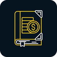 Budgeting Line Yellow White Icon vector