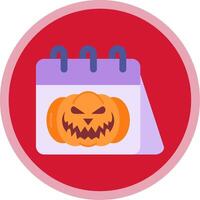 Halloween Flat Multi Circle Icon vector