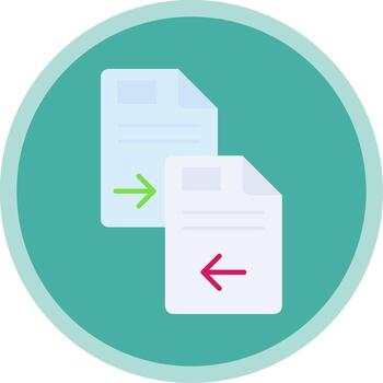 Copy Flat Multi Circle Icon vector