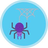 araña plano multi circulo icono vector