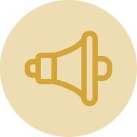 Speaker Line Yellow Circle Icon vector