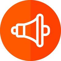 Speaker Line Red Circle Icon vector